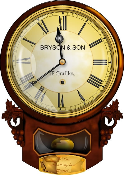Bryson Wall Clock Jane Phillpot - Xara Xone Featured Artist