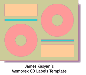 Memorex CD label template