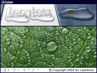 Xara Xone Guest Tutorial - Water Droplets 2003 Su Lawrence - All rights reserved