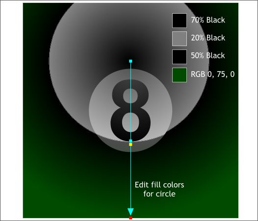 3D 8 Ball with spherical text tutorial