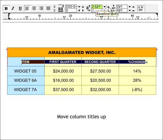 Creating Xtreme Tables in Xara Xtreme