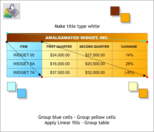 Creating Xtreme Tables in Xara Xtreme
