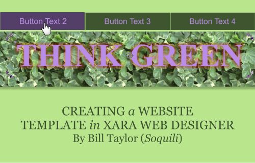 Creating a Website Template in Xara Web Designe