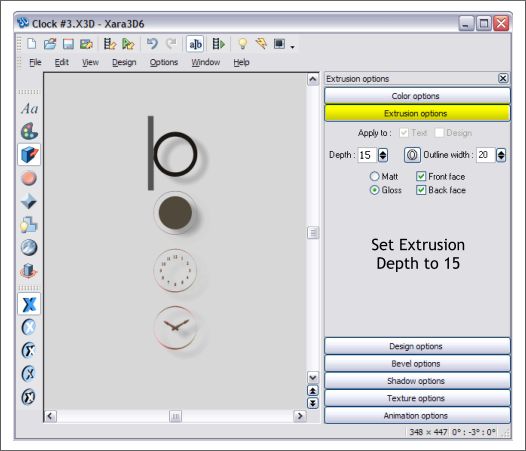 Creating a wall clock in Xara X1 and Xara 3D-6 - A step by step tutorial