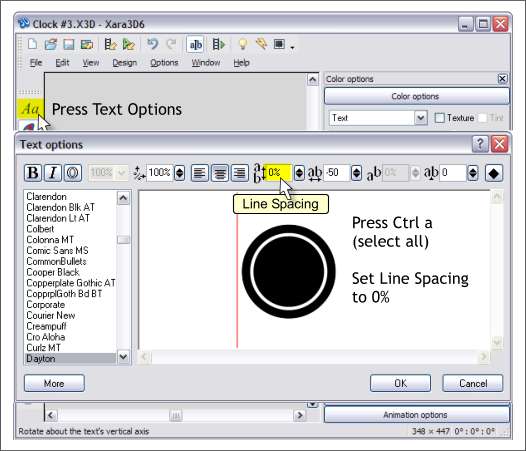 Creating a wall clock in Xara X1 and Xara 3D-6 - A step by step tutorial