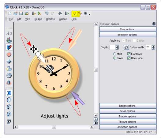 Creating a wall clock in Xara X1 and Xara 3D-6 - A step by step tutorial