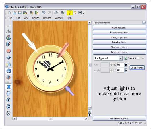 Creating a wall clock in Xara X1 and Xara 3D-6 - A step by step tutorial