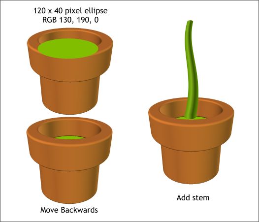 Extruded 3D Sunflower and Flowerpot Xara Xtreme Tutorial