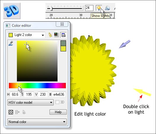 Extruded 3D Sunflower and Flowerpot Xara Xtreme Tutorial