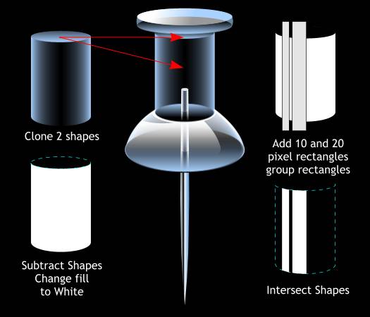 Glass Push Pin - Xara Xtreme Tutorial