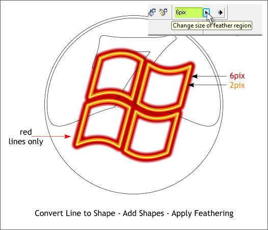 Xara Xtreme Windows 7 Logo tutorial