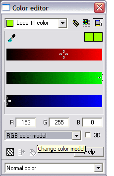 The Color Editor (Ctrl e)