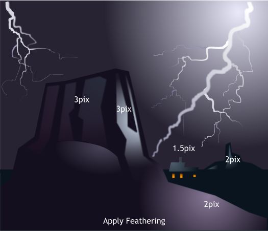 Lightning Storm Over the Mesas - Xara Xtreme Tutorial