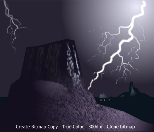 Lightning Storm Over the Mesas - Xara Xtreme Tutorial