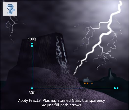 Lightning Storm Over the Mesas - Xara Xtreme Tutorial