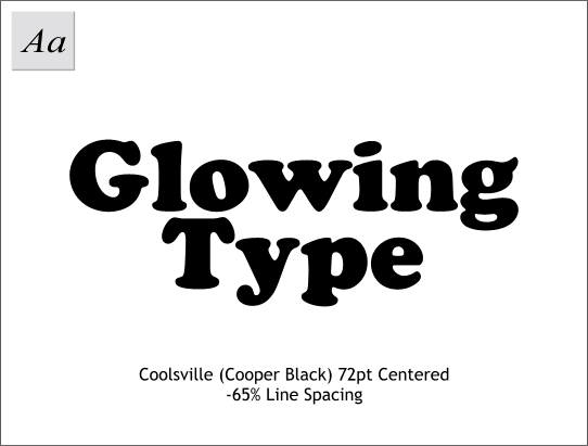 Xara Xone Workbook Glowing Type tutorial Step 1