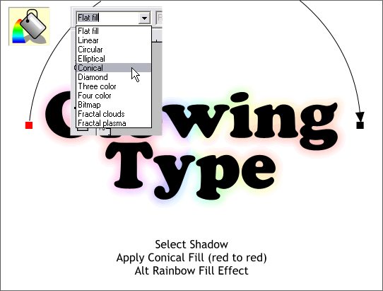 Xara Xone Workbook Glowing Type tutorial Step 3