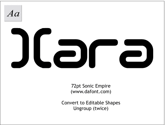 Creaitng a custom Logotype in Xara 1