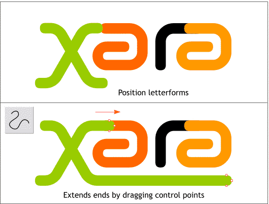 Creaitng a custom Logotype in Xara 6