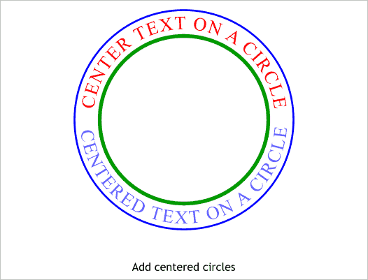 Step 8 Text on both sides of a circle