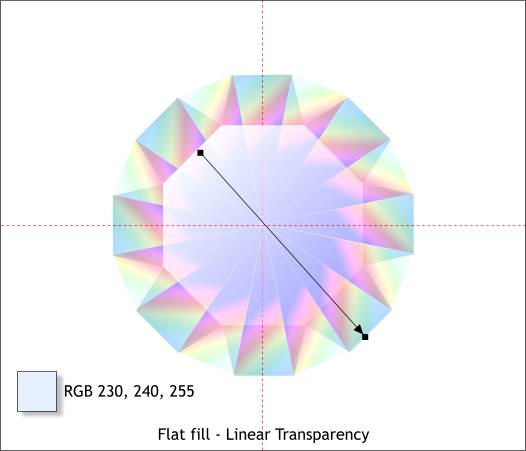 Transparent diamond step-by-step Xara X tutorial