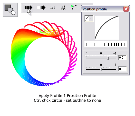 Blending Stroked Paths  - Xara Xone Workbook step-by-step tutorial