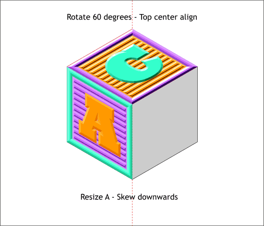 A Cool Beveled 3D Cube - Xara Xone Workbook step-by-step tutorial