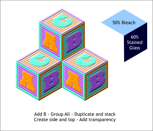 A Cool Beveled 3D Cube - Xara Xone Workbook step-by-step tutorial