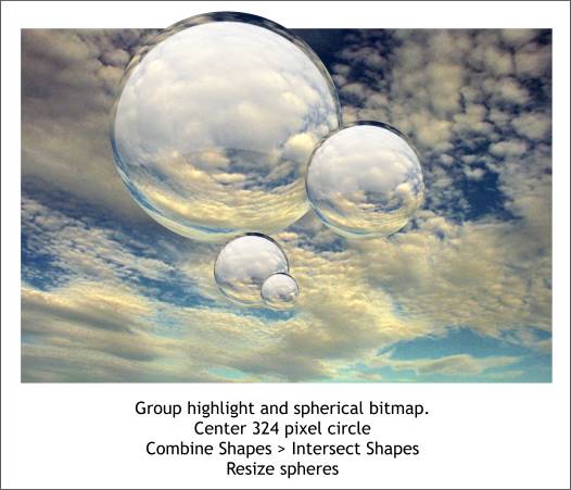 Creating Bitmap Spheres - Xara Xone Workbook step-by-step tutorial