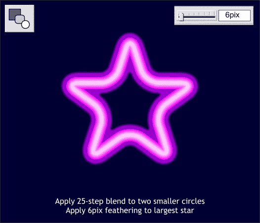 A Quick and Easy Neon Star - Xara Xone step-by-step tutorial