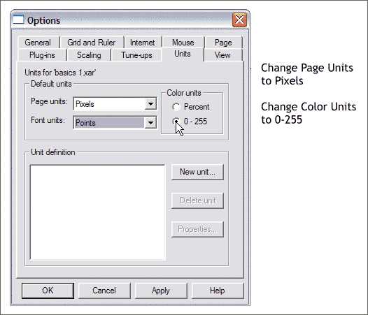Xara Xone Workbook - Setting Page Options