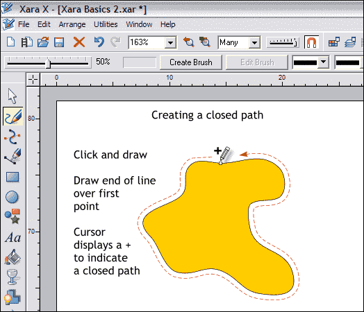 The Freehand and Brush Tool