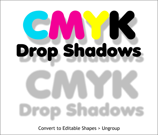CMYK Drop Shadow tutorial
