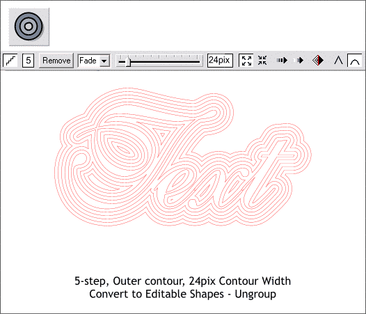 Creating Text Outlines with the Controu Tool
