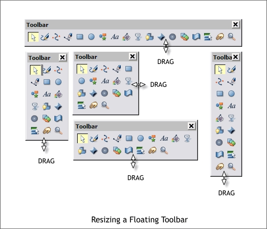 Docking and Floating Xara's Toolbars