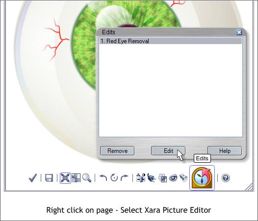 Xara Xone Workbook - Red Eye Removal