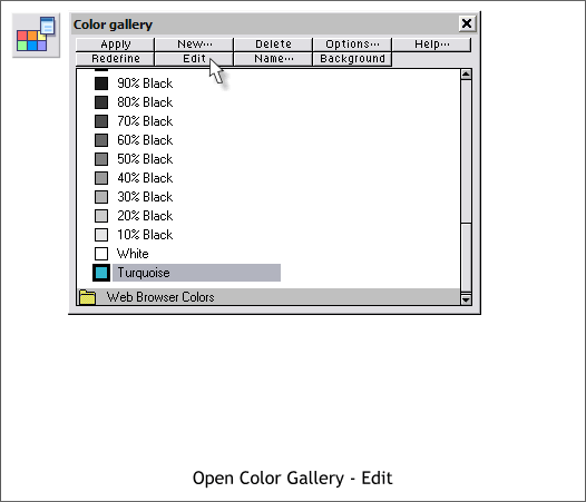Editing Named Colors - Xara Xone Workbook