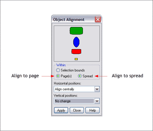 The Object Alignment menu