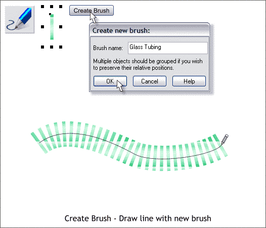 Creating a Glass Tube Brush in Xara Xtreme