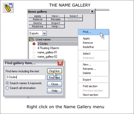 The Xara Xtreme Name Gallery