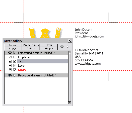 Creating a Template in Xara Xtreme