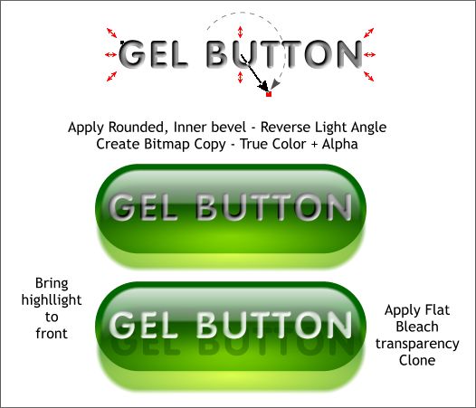 Creating a GEL Buttono tutorial - Xara Xone Workbook