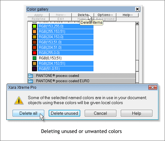 The Color Gallery - Xara Xtreme Pro tutorial