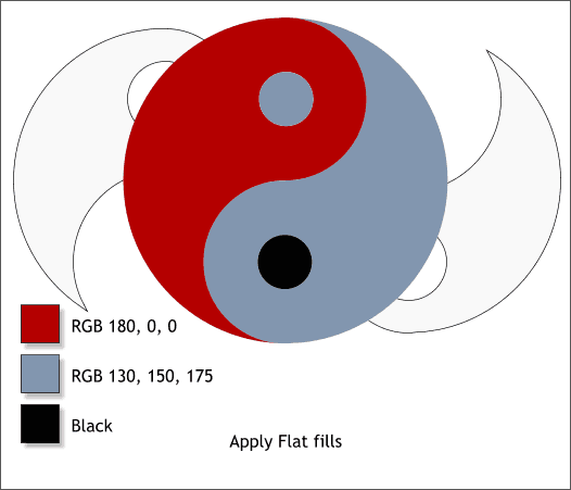 A Shiny Yin and Yang symbol - Xara Xone Workbook 67