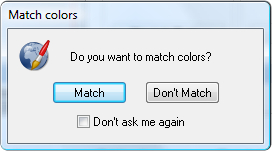 The Match Colors dialog