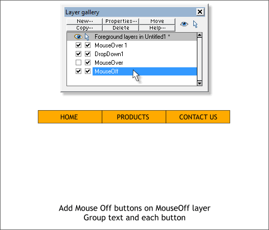 Creating Drop Down Menus in Xara Web Designer - Xara Xone Workbook