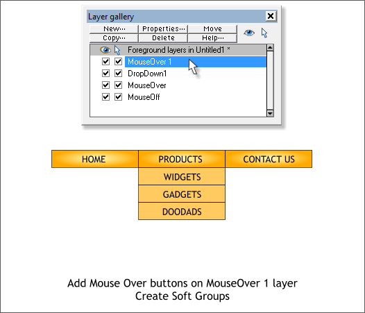 Creating Drop Down Menus in Xara Web Designer - Xara Xone Workbook