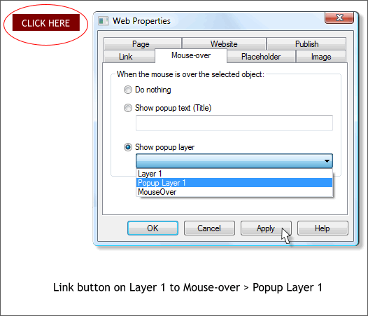 Creating a Popup with a Link - Xara Xone Workbook Tutorial