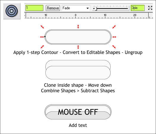 Creating a 3-Stage Button - Xara Xone Workbook Tutorial