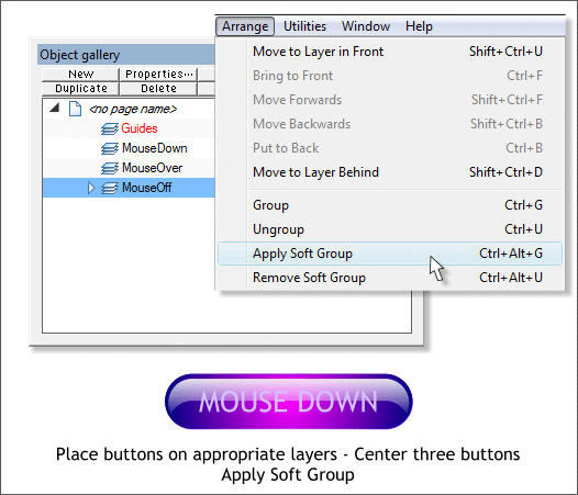 Creating a 3-Stage Button - Xara Xone Workbook Tutorial